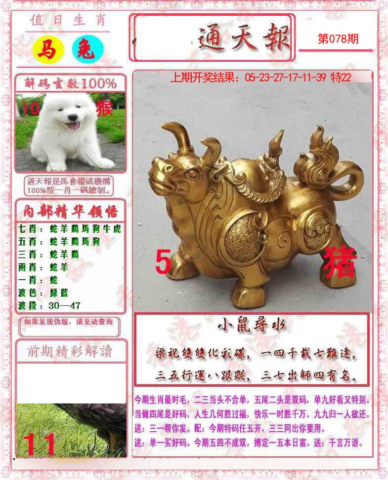 2025078期马经通天报