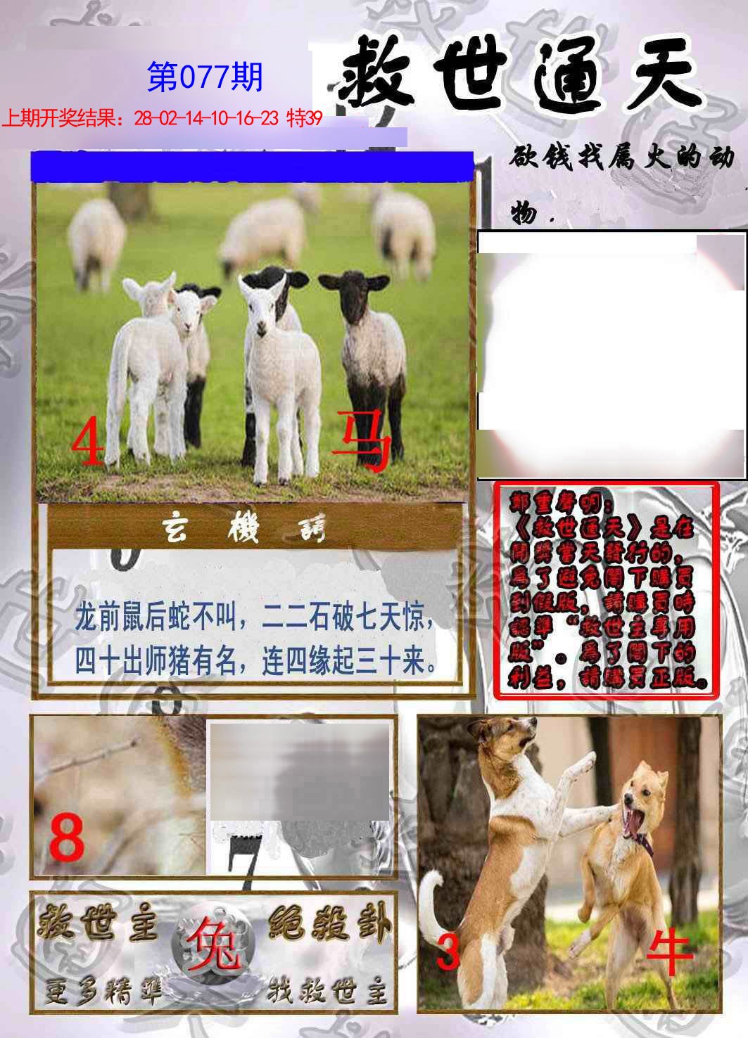 2025077期救世通天报