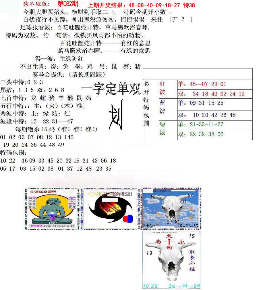2025082期狗不理特码报