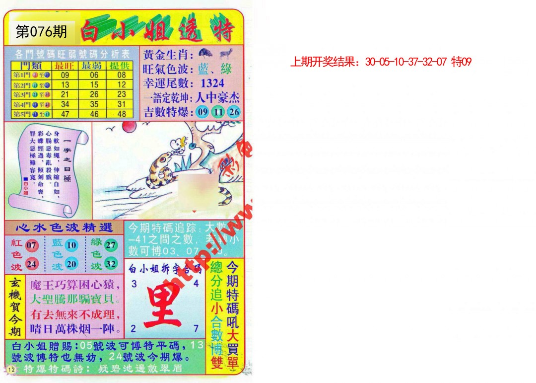 2025076期白小姐透特
