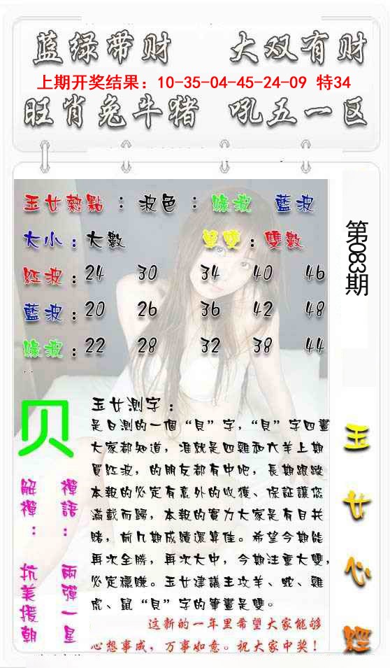 2025083期玉女心经