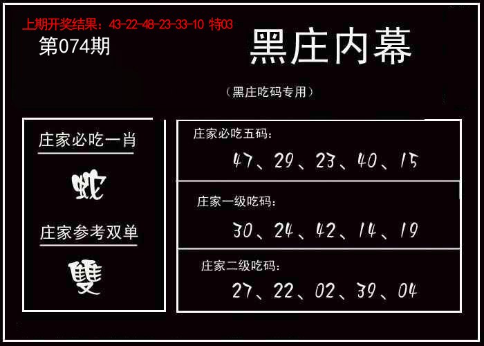 2025074期黑庄内幕