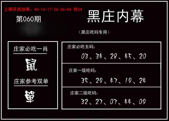 2025060期黑庄内幕