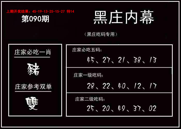 2025090期黑庄内幕