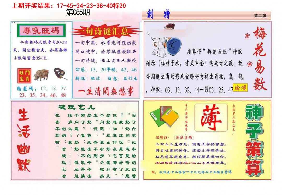 2025085期九龍创特B(推荐)