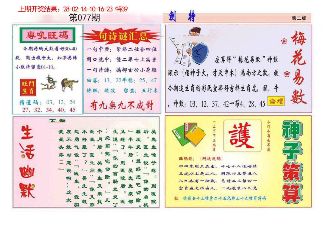 2025077期九龍创特B(推荐)