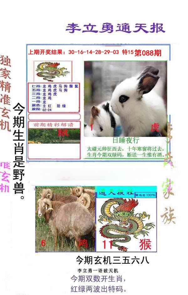 2025088期李立勇通天报