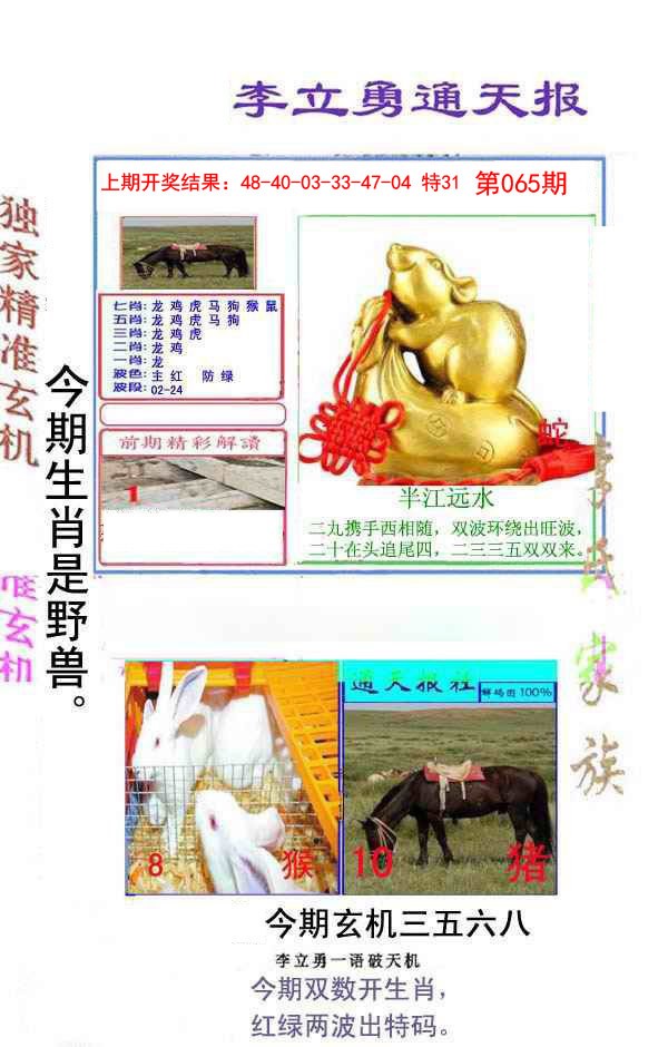 2025065期李立勇通天报