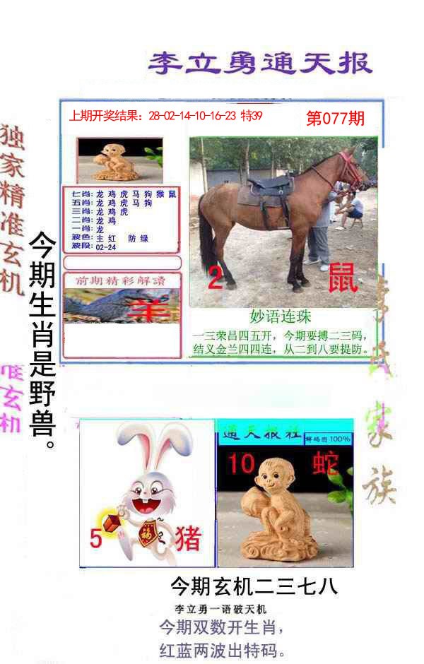2025077期李立勇通天报