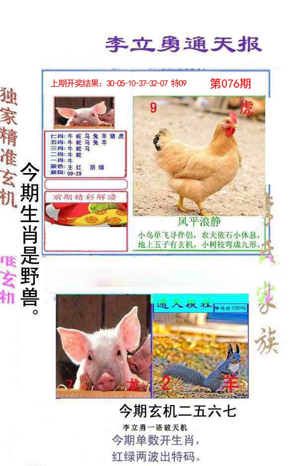 2025076期李立勇通天报