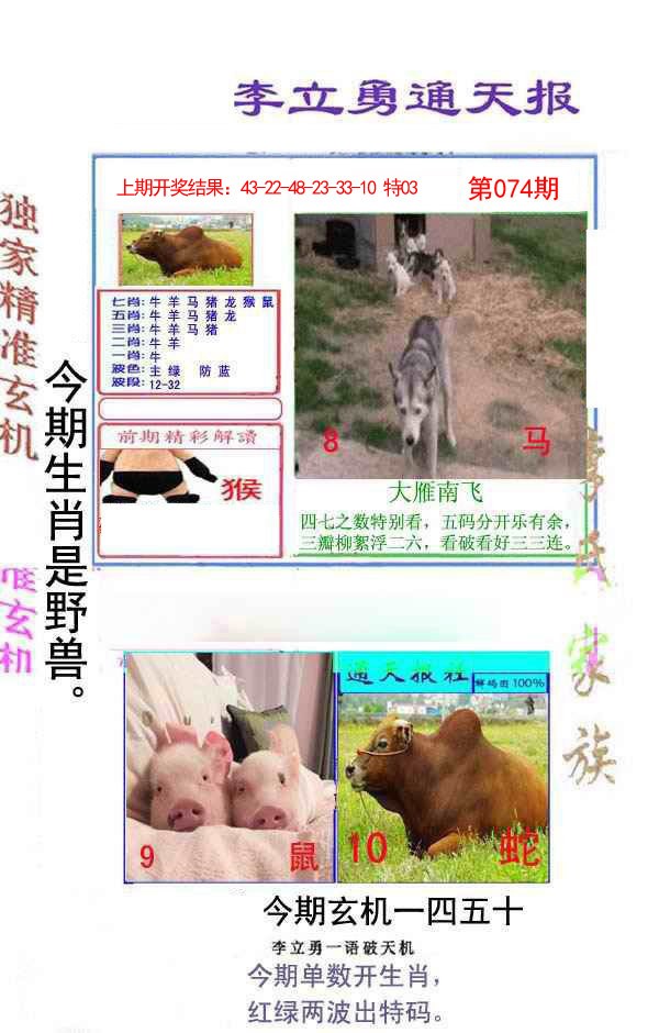 2025074期李立勇通天报