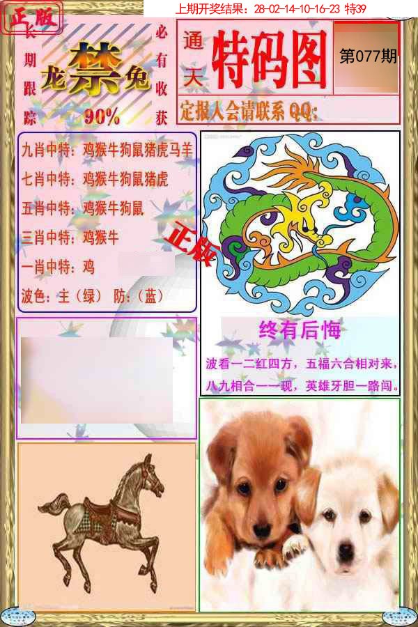 2025077期特码图