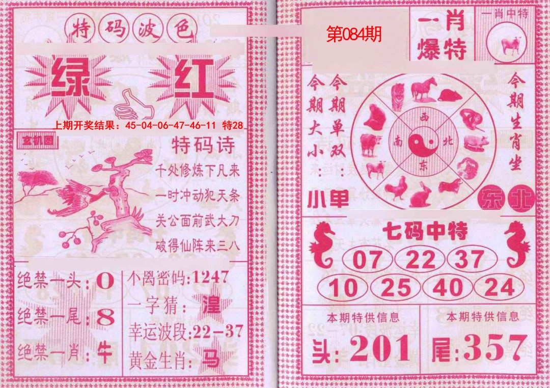 2025084期一肖爆特