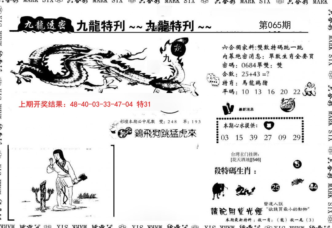 2025065期九龙特新刊
