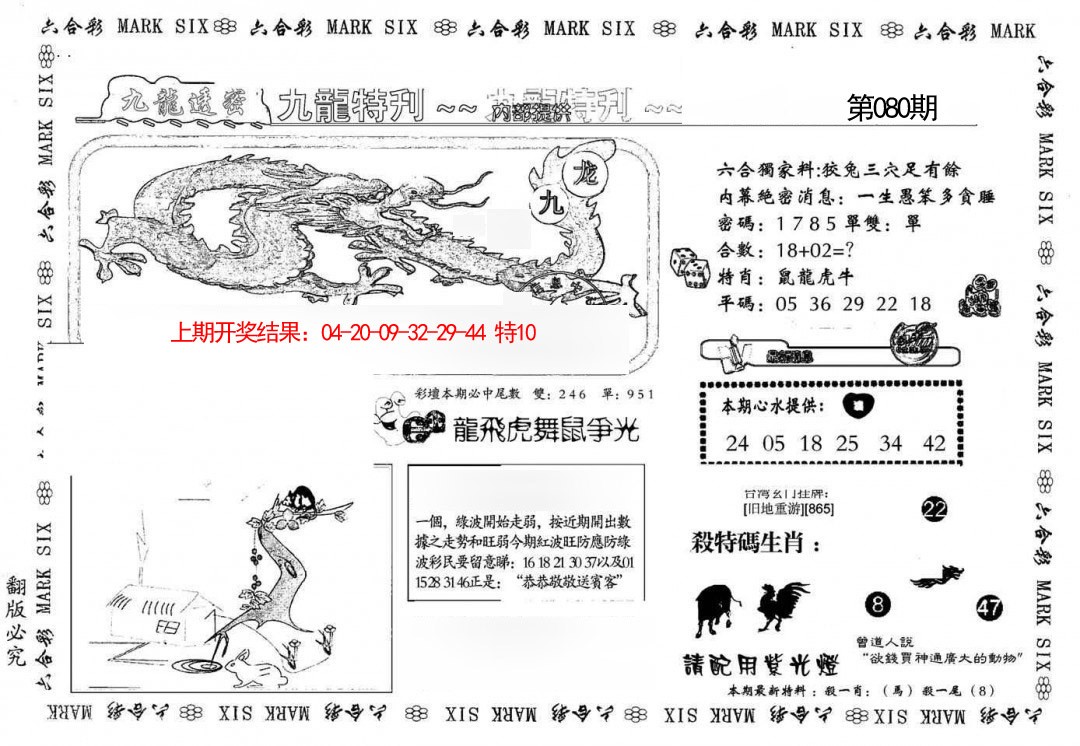 2025080期九龙特新刊