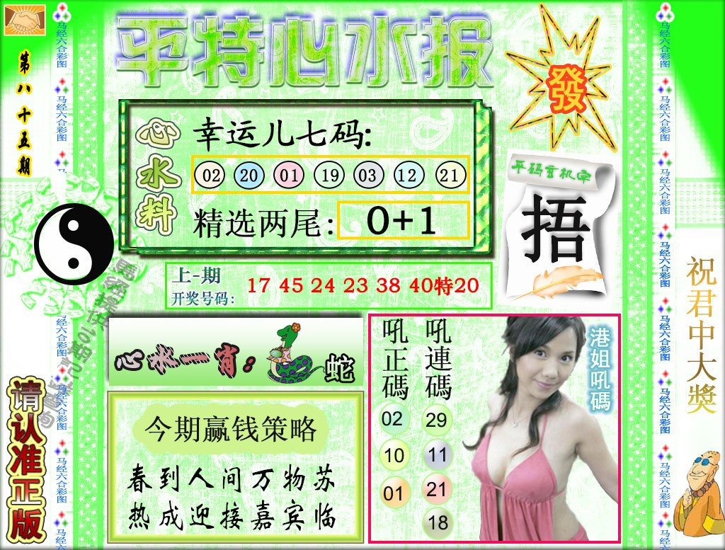 2025085期平特心水报