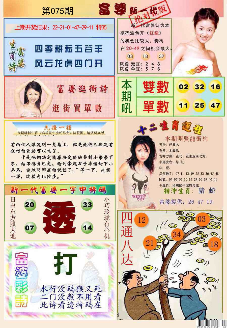 2025075期新一代富婆