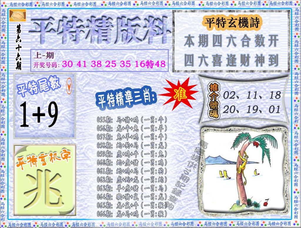 2025066期平特精版料