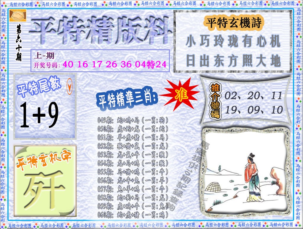 2025060期平特精版料
