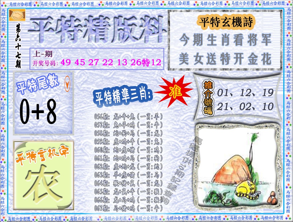 2025067期平特精版料