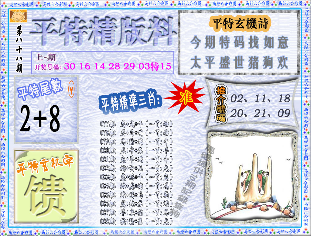 2025088期平特精版料