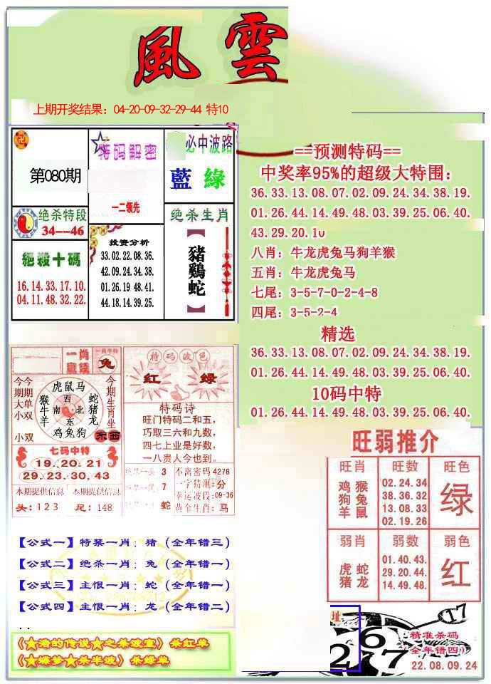 2025080期风云榜