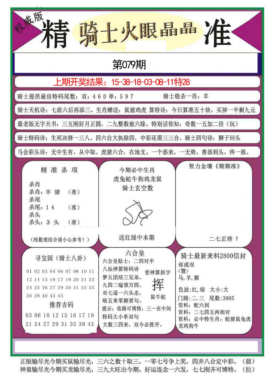 2025079期骑士火眼晶晶a