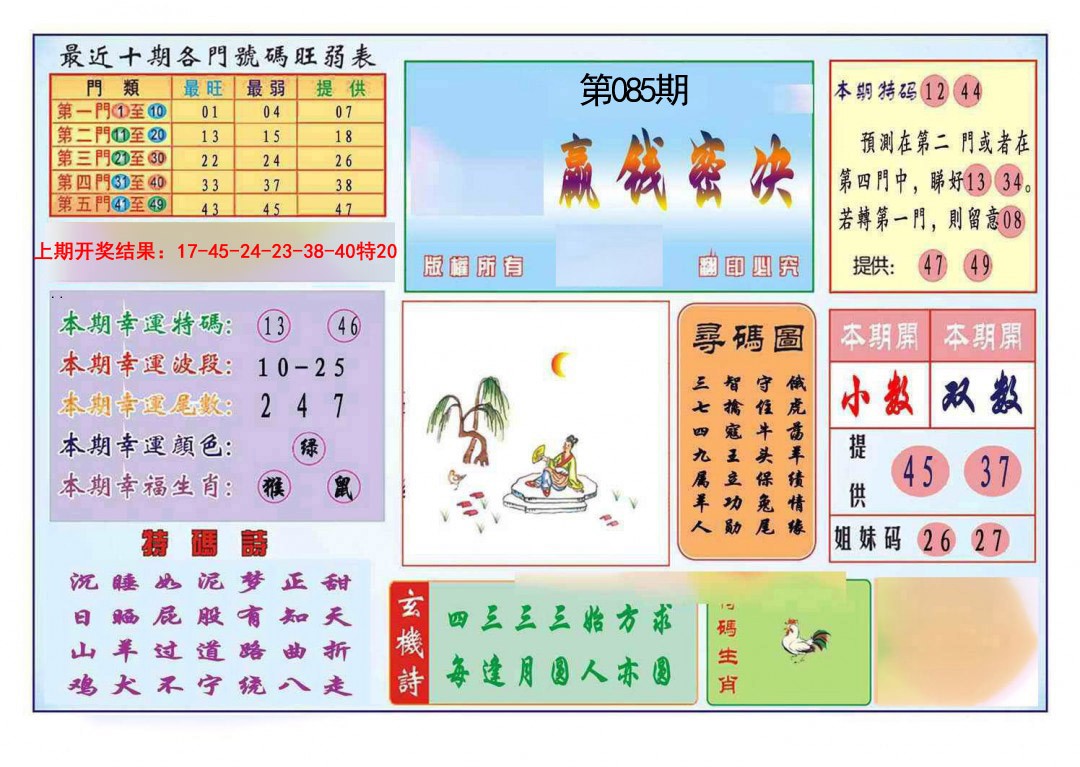 2025085期九龍赢钱密决(推荐)