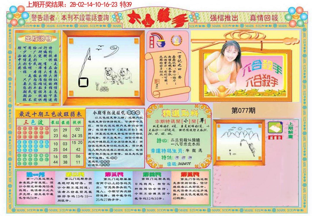 2025077期六合杀手A