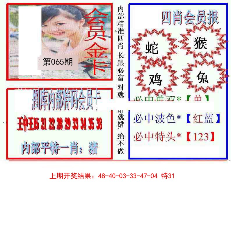 2025065期九龍四肖会员报