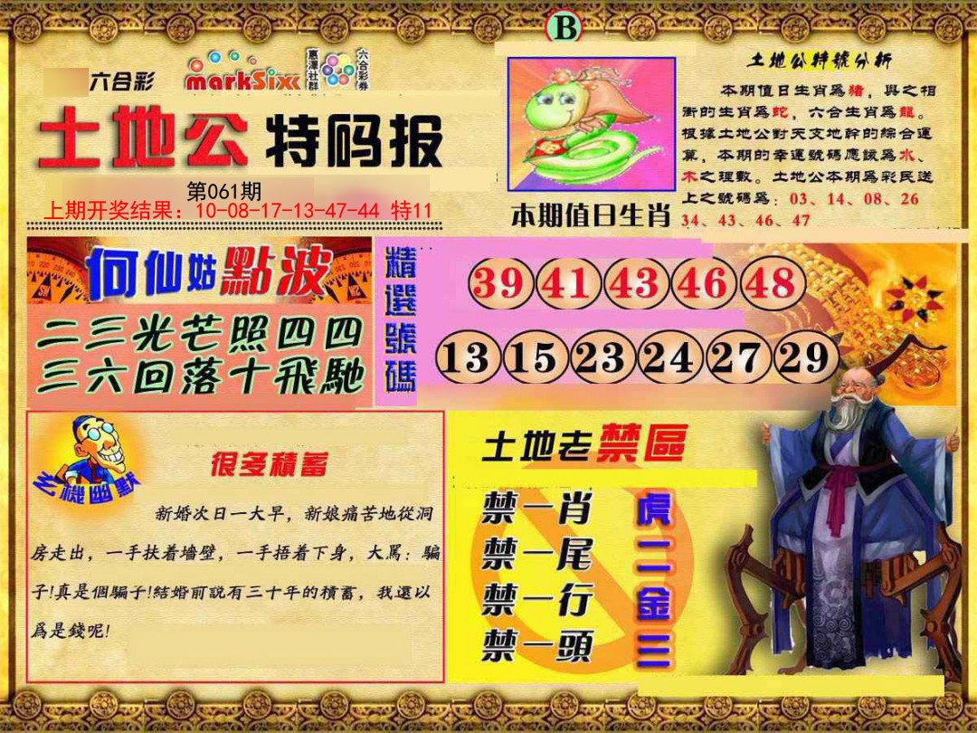 2025061期土地公特码报B