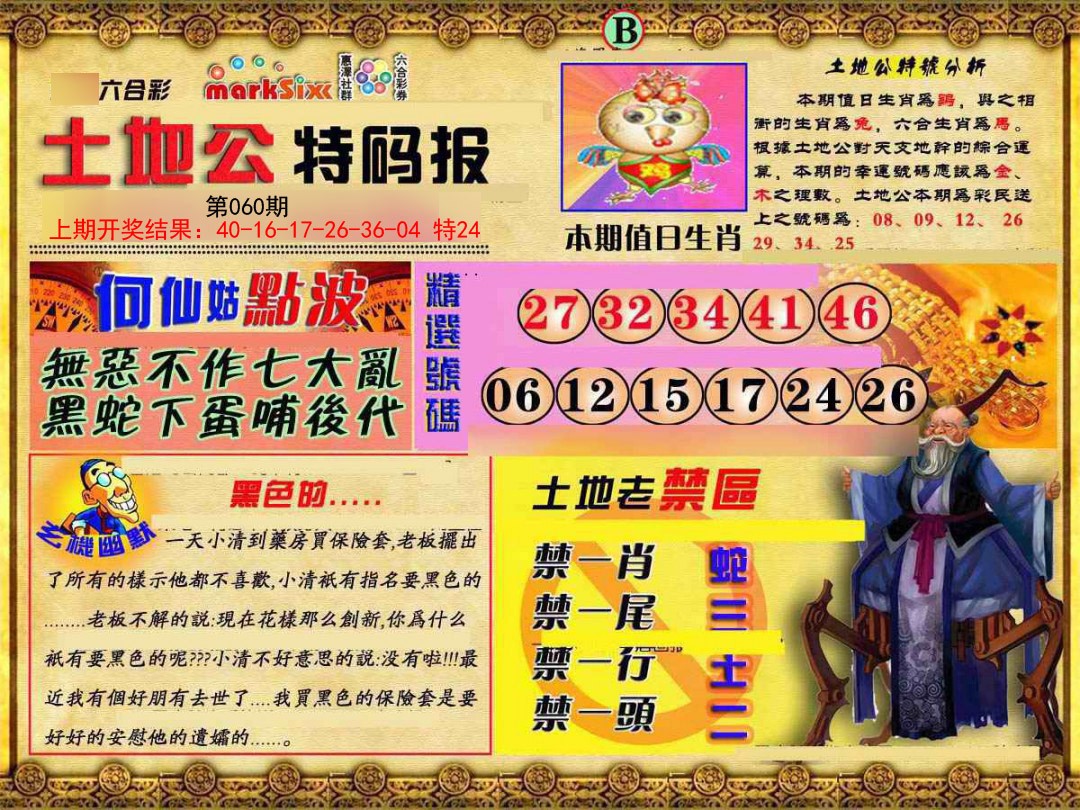 2025060期土地公特码报B