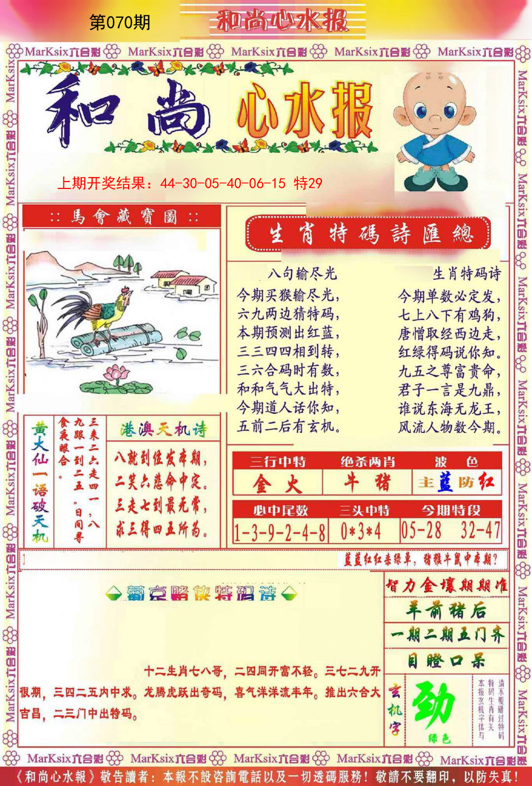 2025070期和尚心水报
