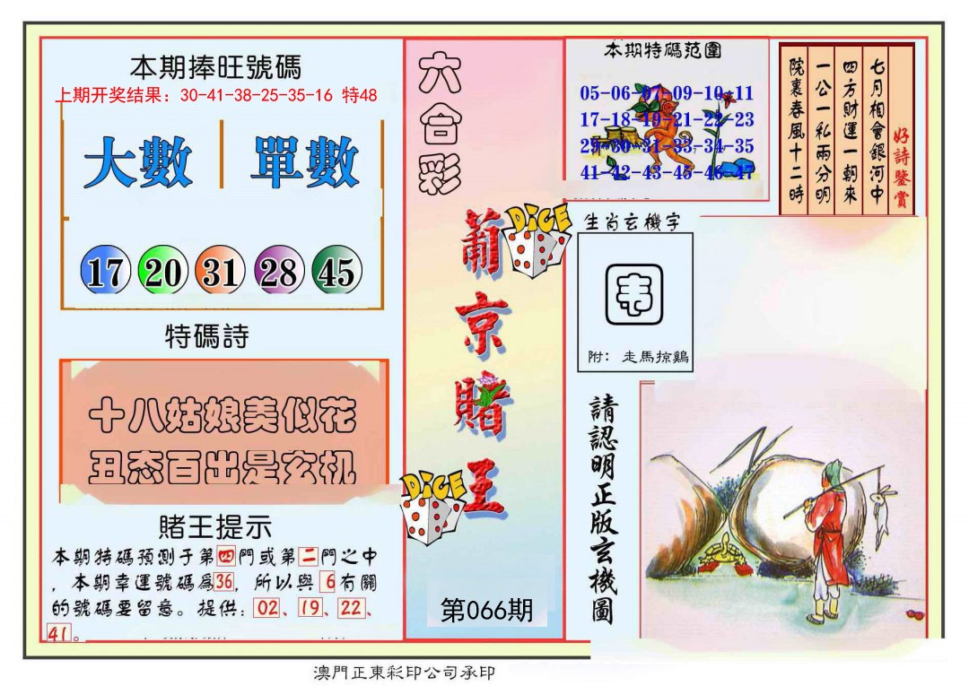 2025066期葡京赌王彩