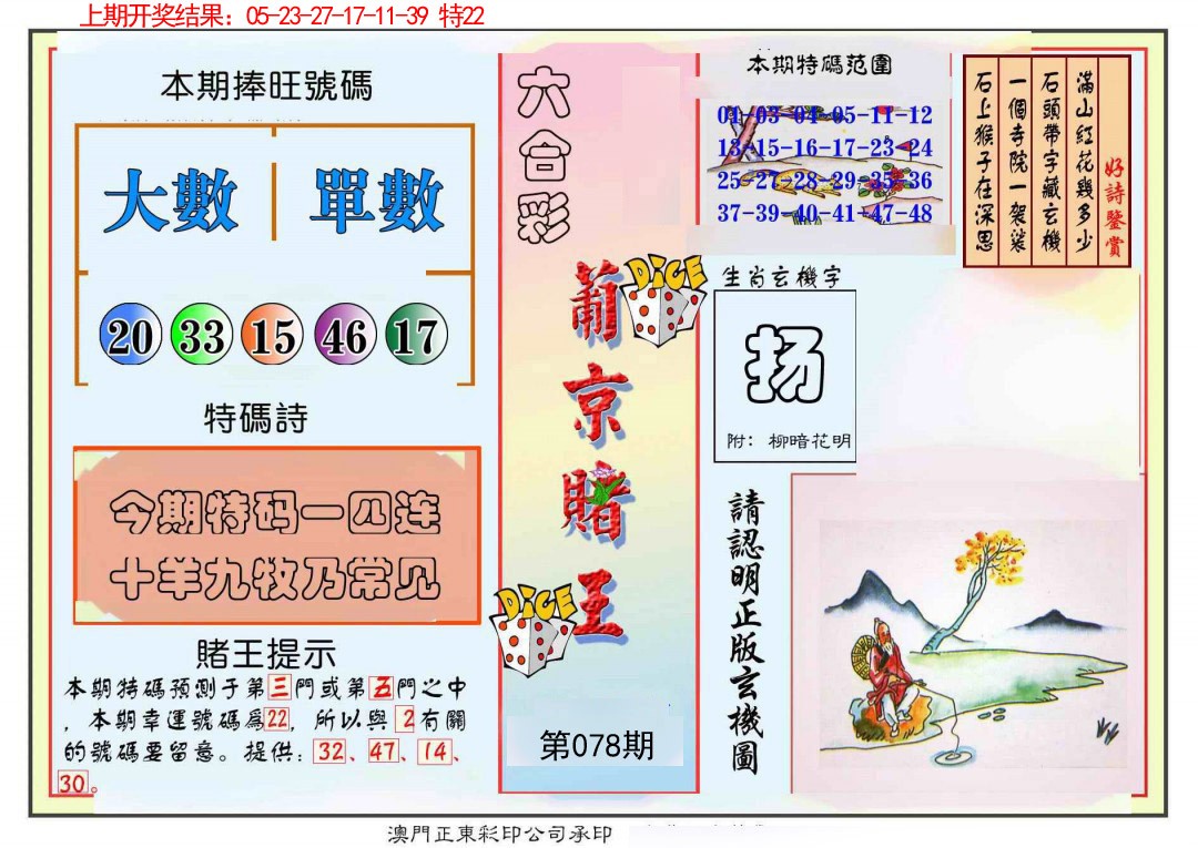 2025078期葡京赌王彩