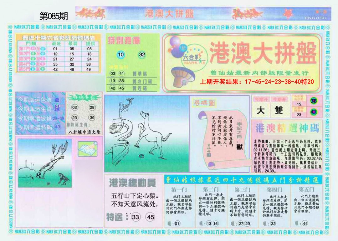 2025085期港澳大拼盘A