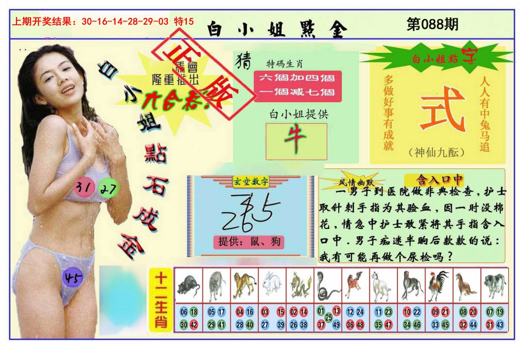 2025088期白小姐点金