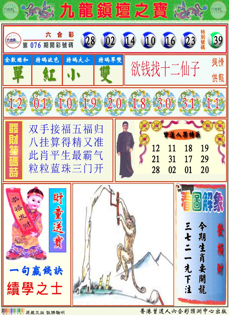 2025077期挂牌解特码A