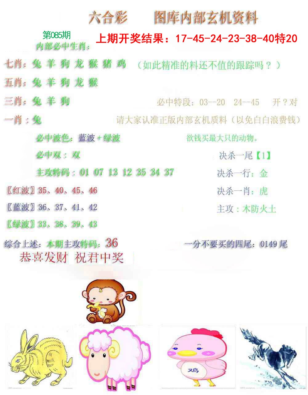 2025085期内部玄机资料