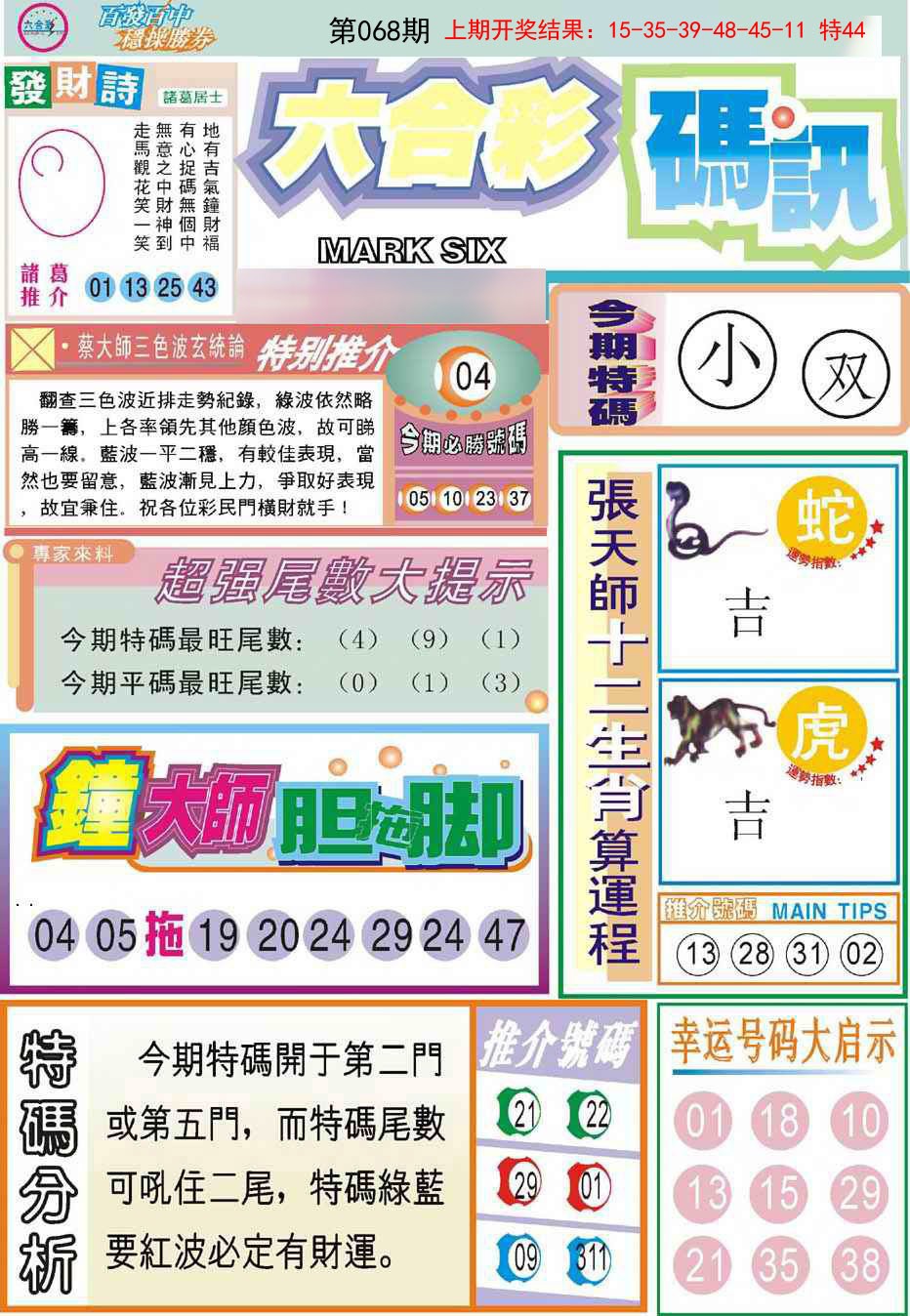 2025068期六合码讯