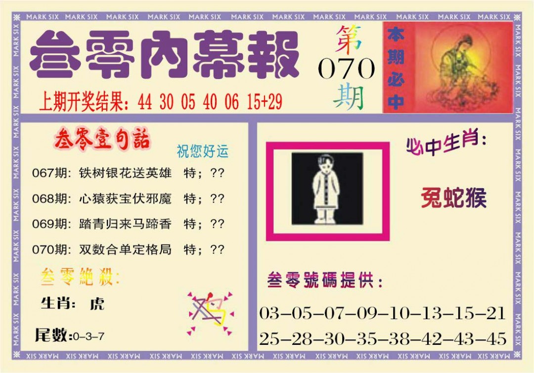 2025070期叁零内幕报