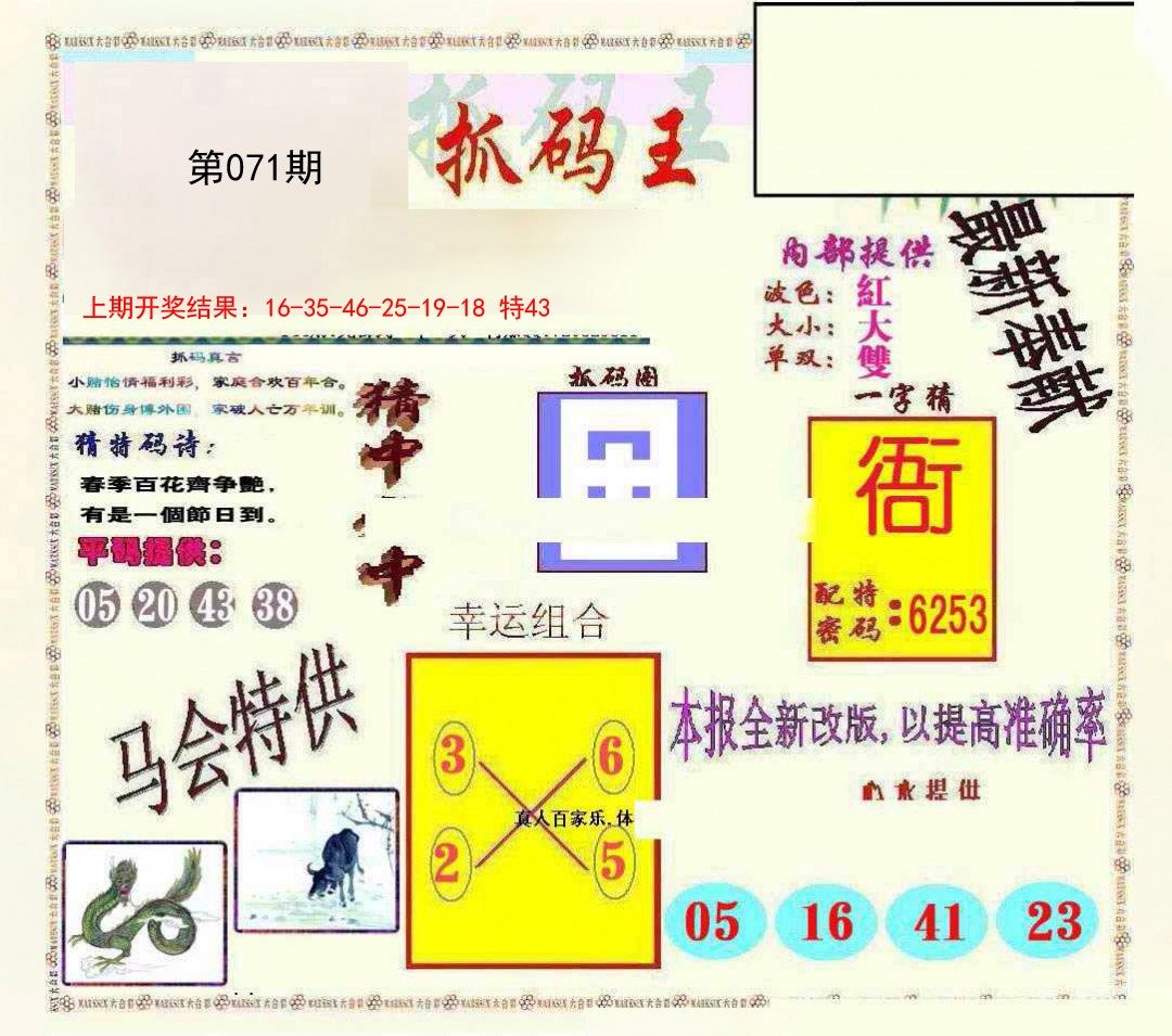 2025071期新抓码王