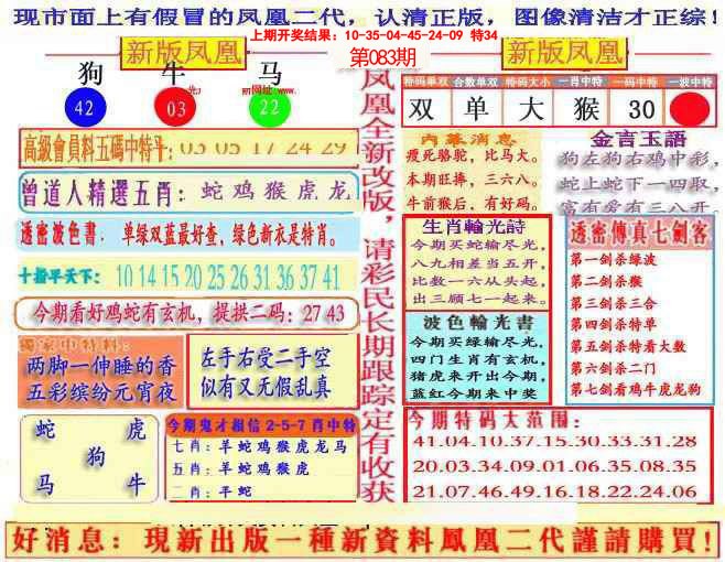 2025083期另二代凤凰报