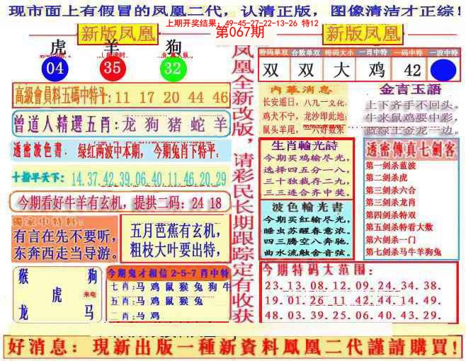 2025067期另二代凤凰报