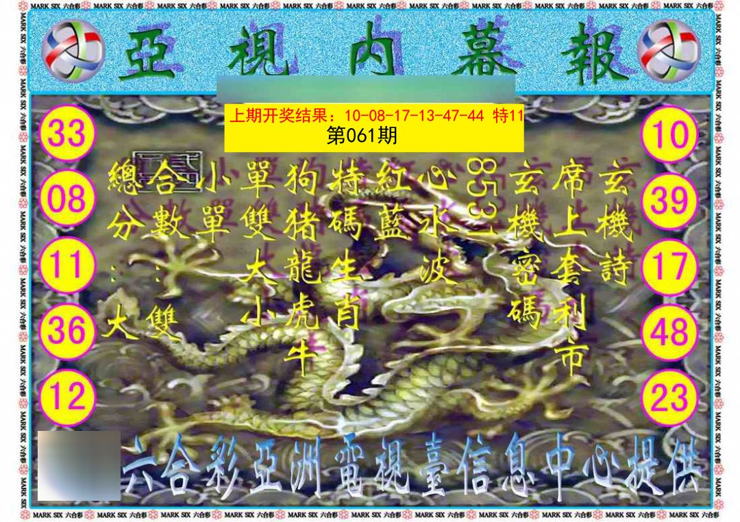 2025061期亚视内幕报
