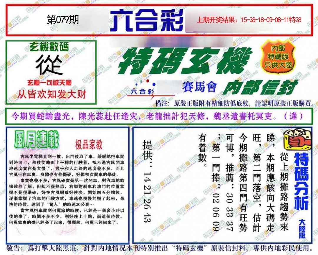 2025079期特码玄机