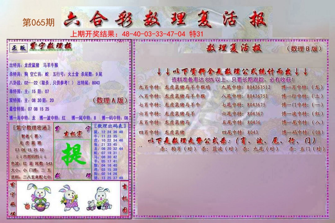 2025065期数理复活报