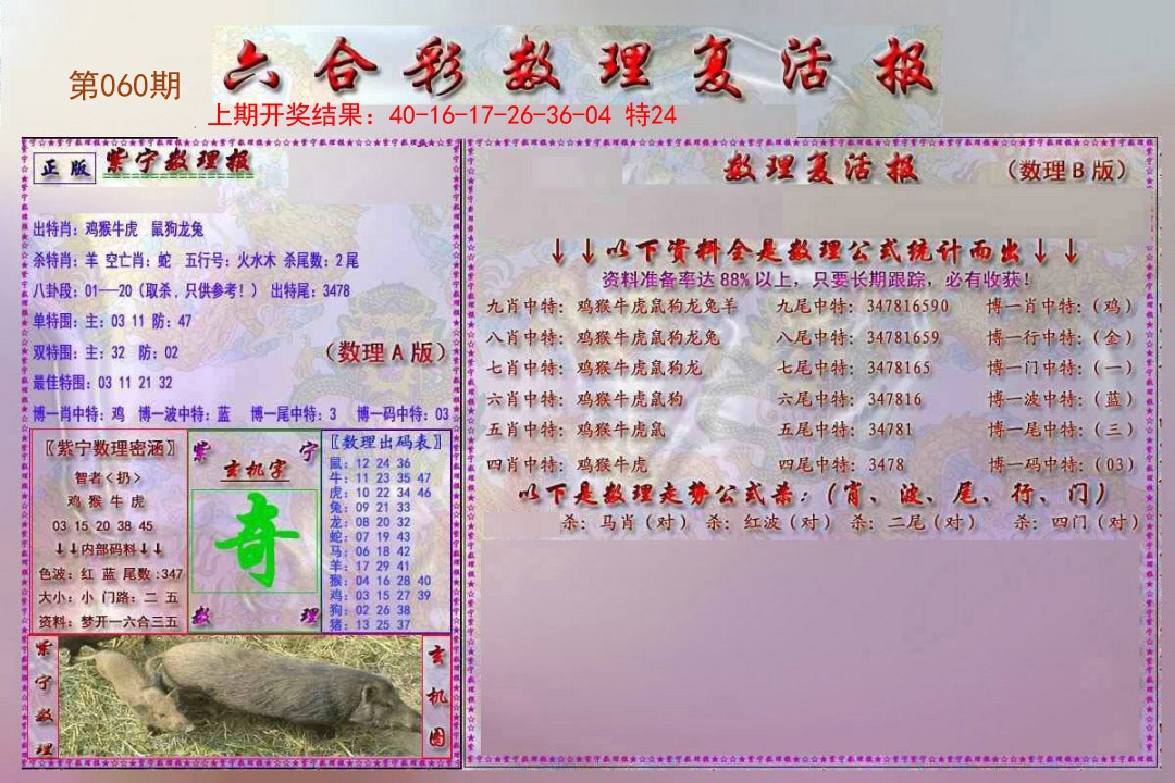 2025060期数理复活报