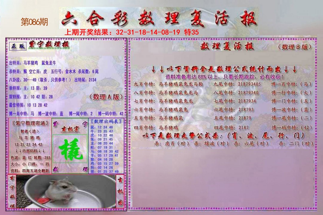 2025086期数理复活报