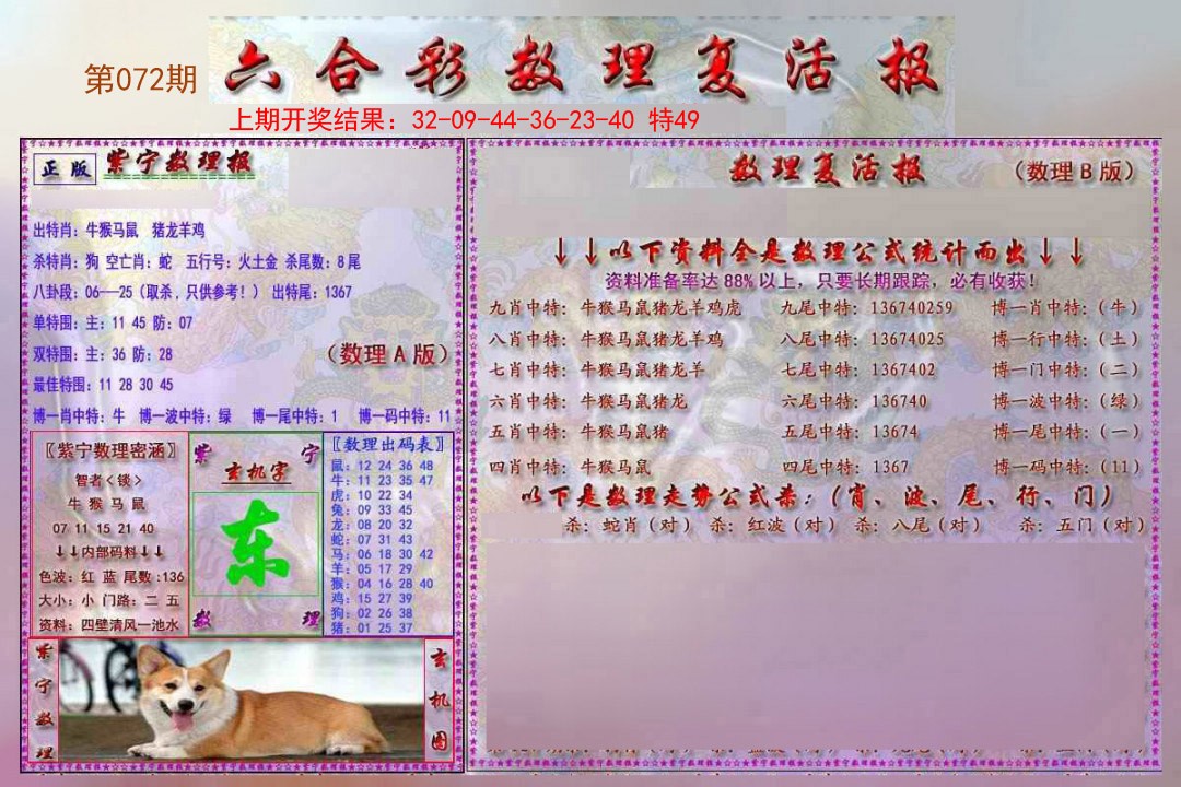 2025072期数理复活报